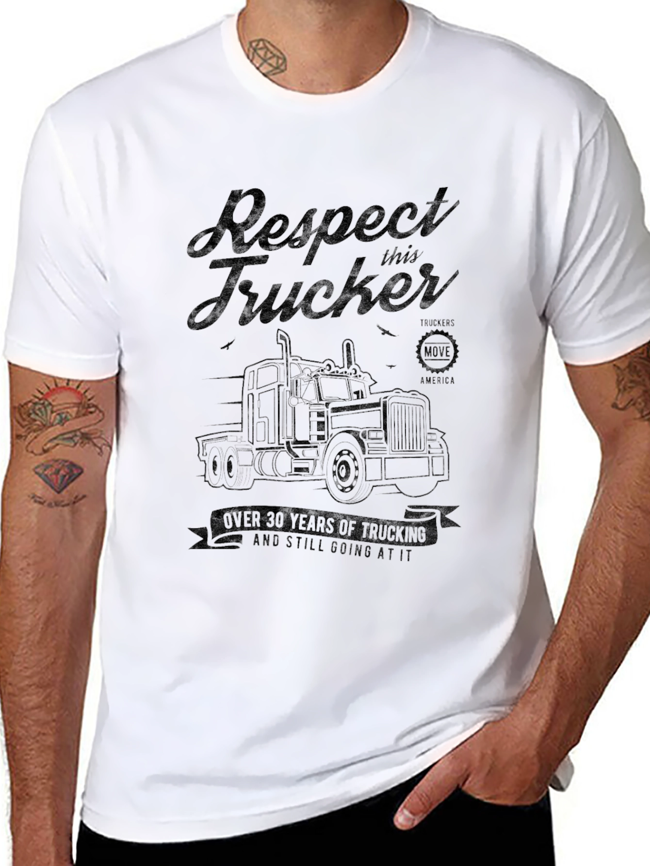 Respect Trucker Black T-Shirt