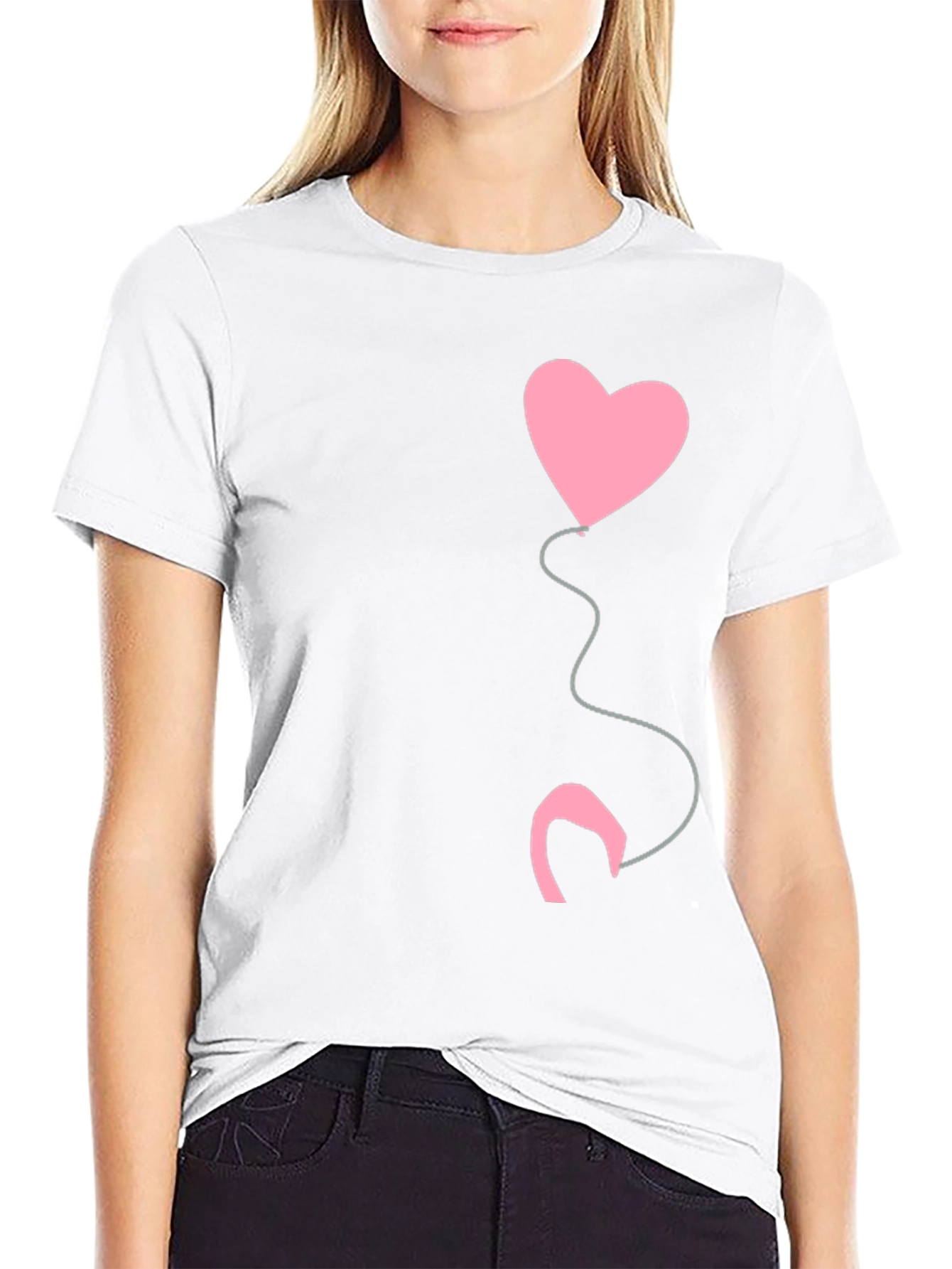 Heart Balloon Graphic Tee - Stylish Casual Wear
