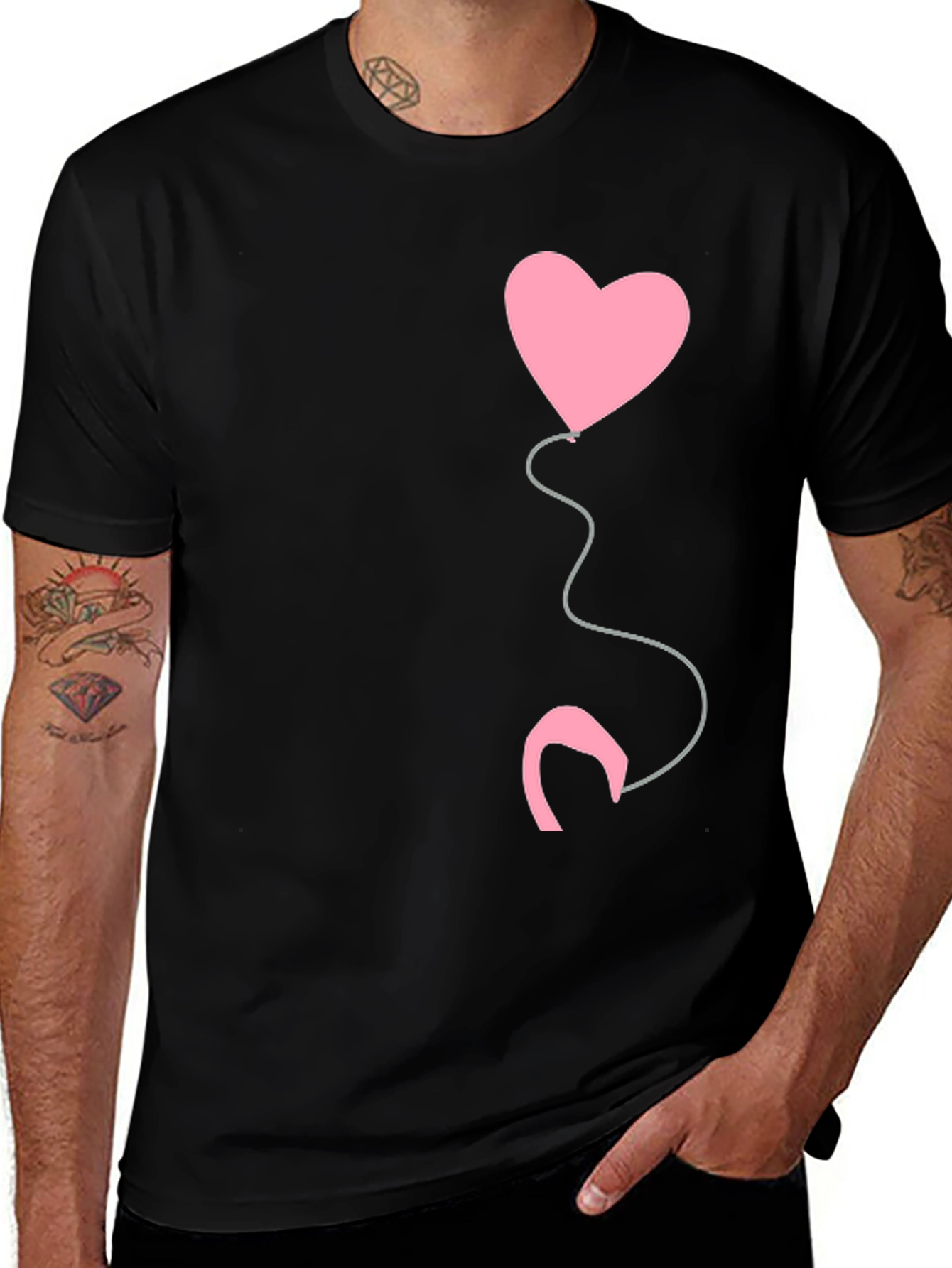 Heart Balloon Graphic Tee - Stylish Casual Wear