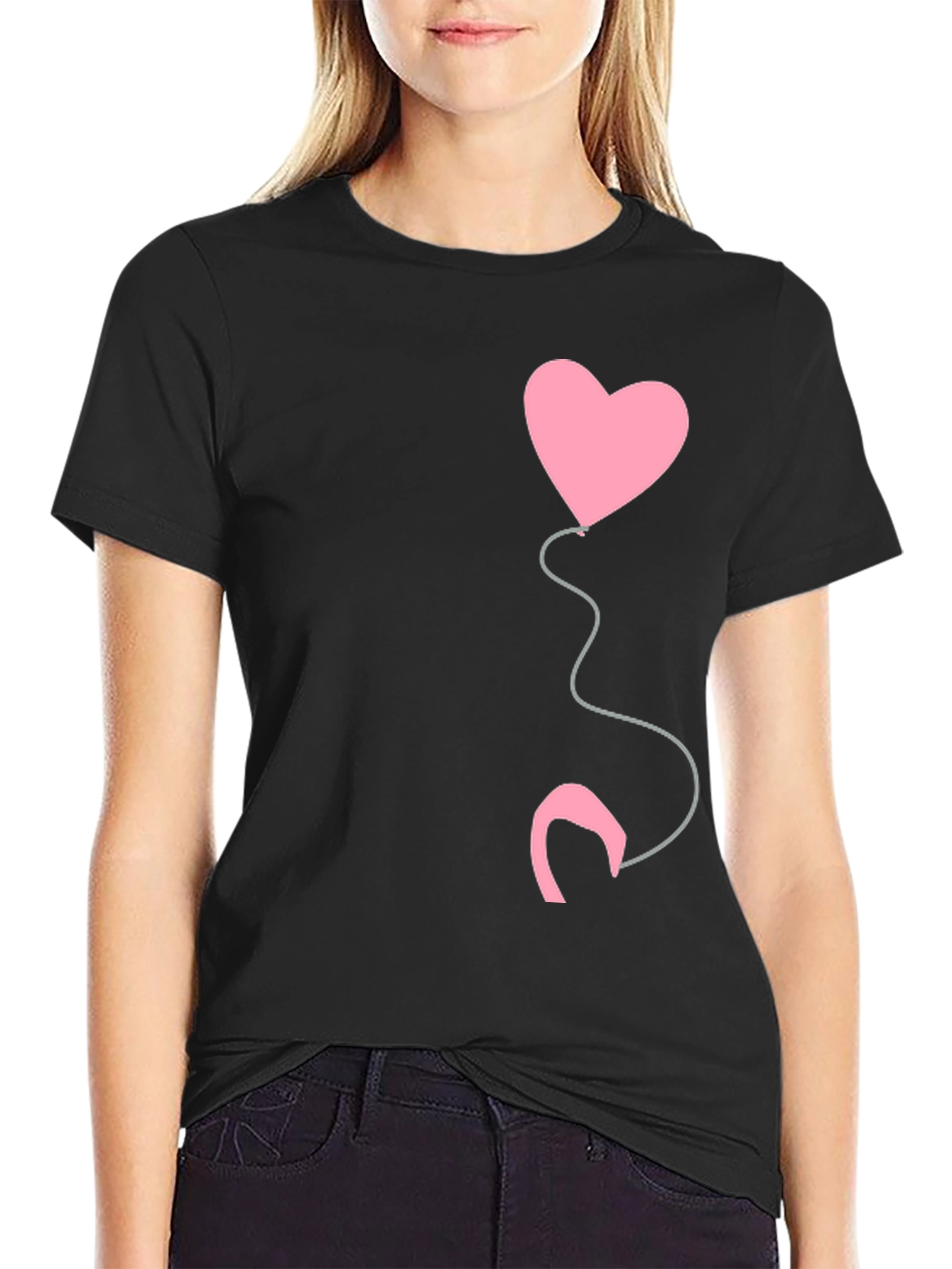 Heart Balloon Graphic Tee - Stylish Casual Wear