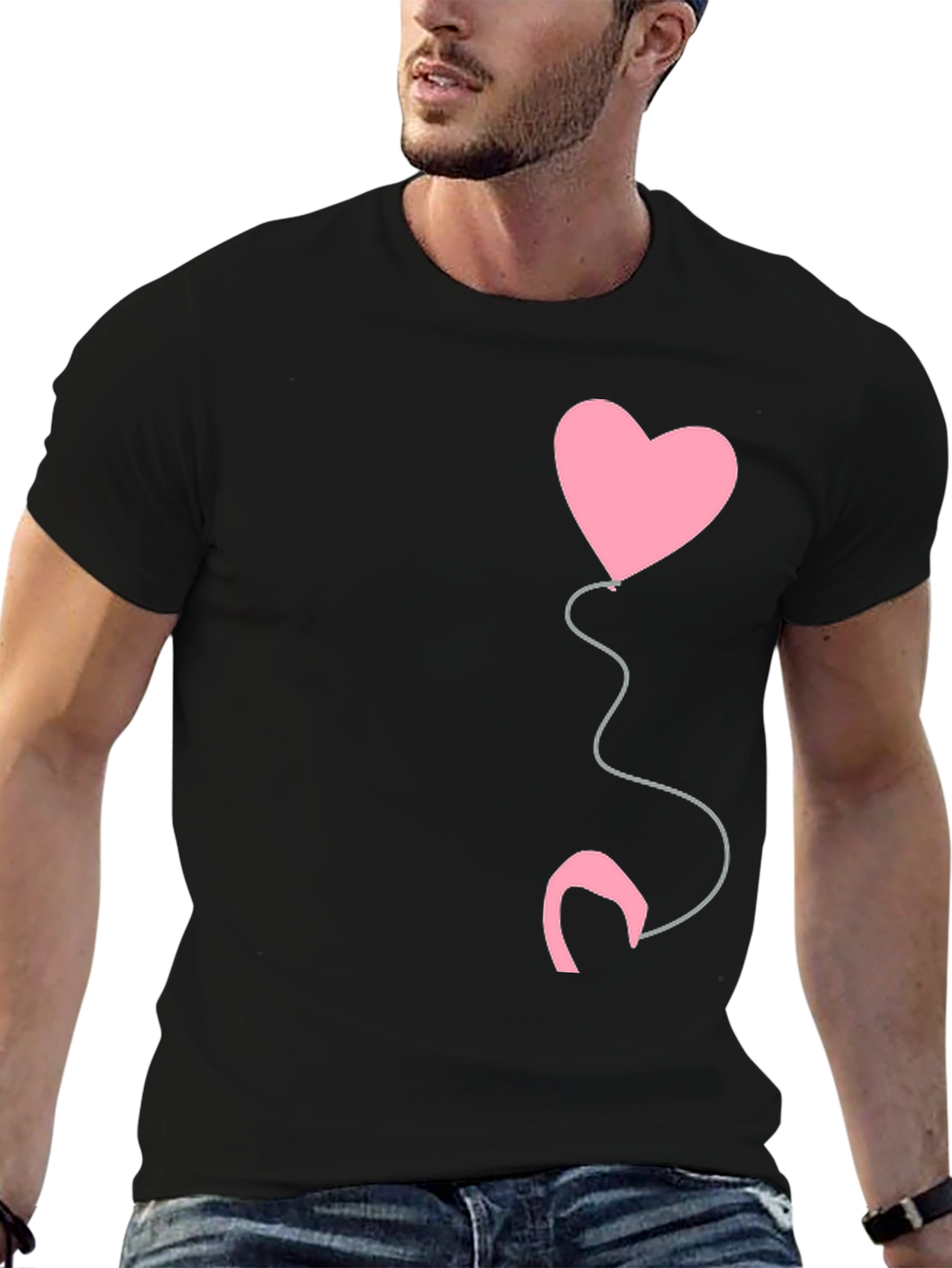 Heart Balloon Graphic Tee - Stylish Casual Wear