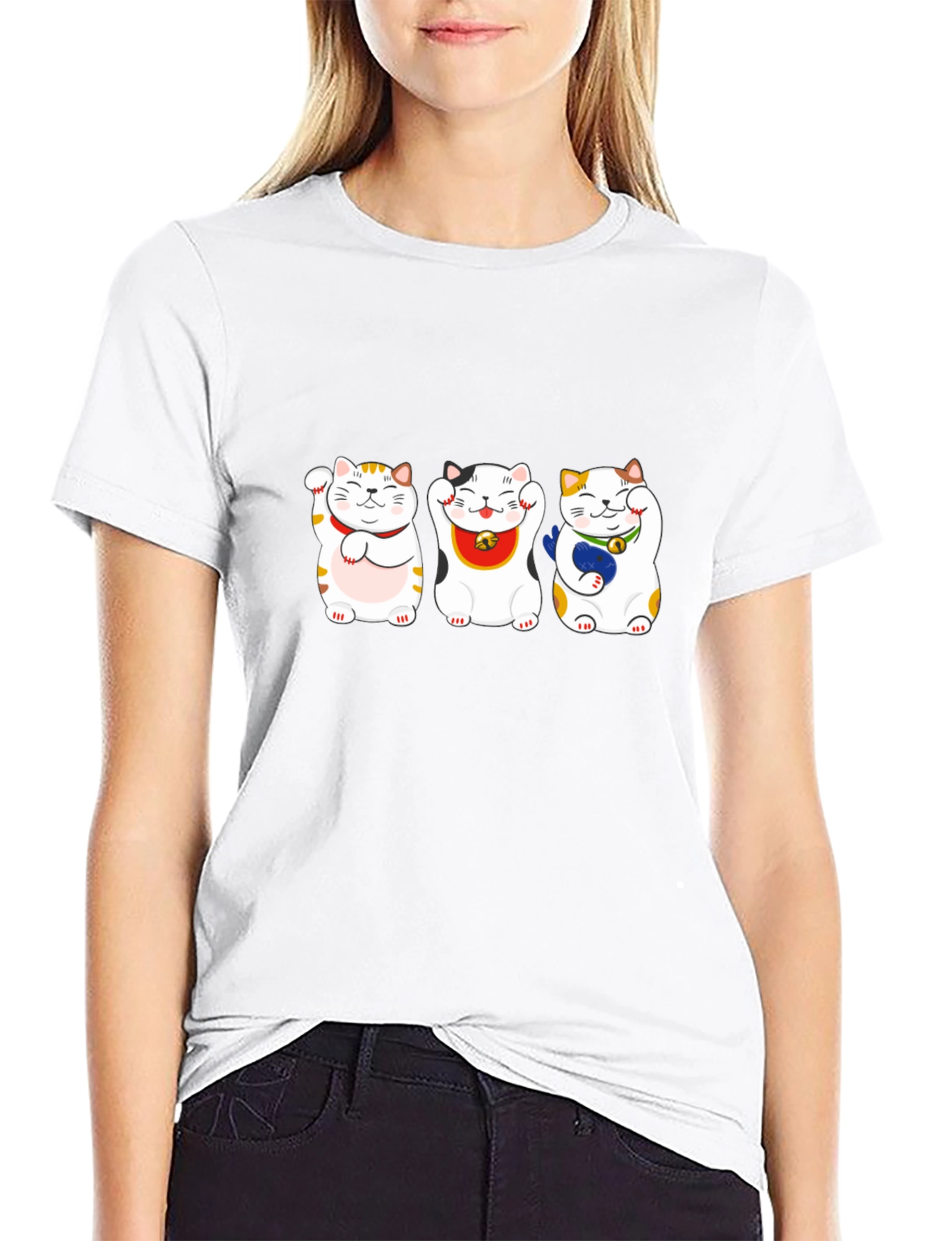 Lucky Cat T-Shirt - Maneki Neko Graphic Tee