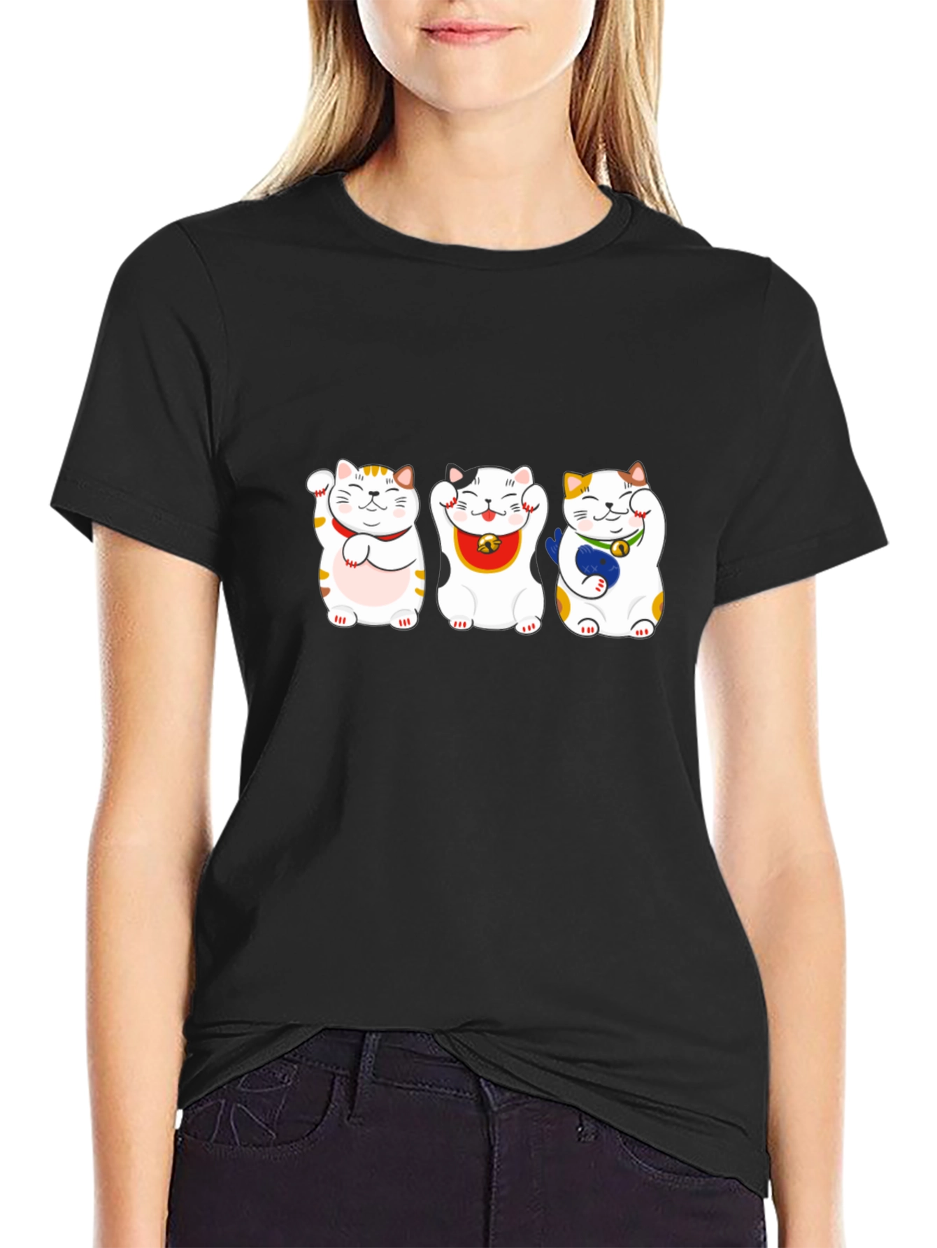 Lucky Cat T-Shirt - Maneki Neko Graphic Tee
