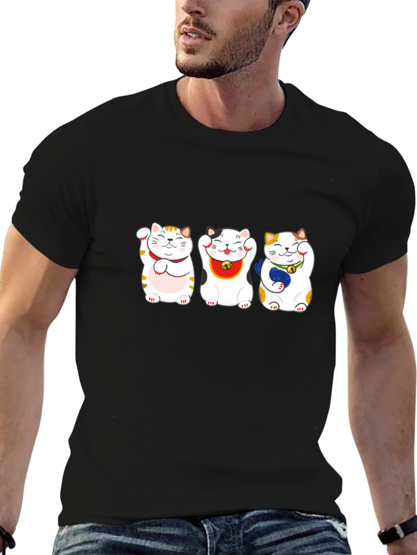 Lucky Cat T-Shirt - Maneki Neko Graphic Tee