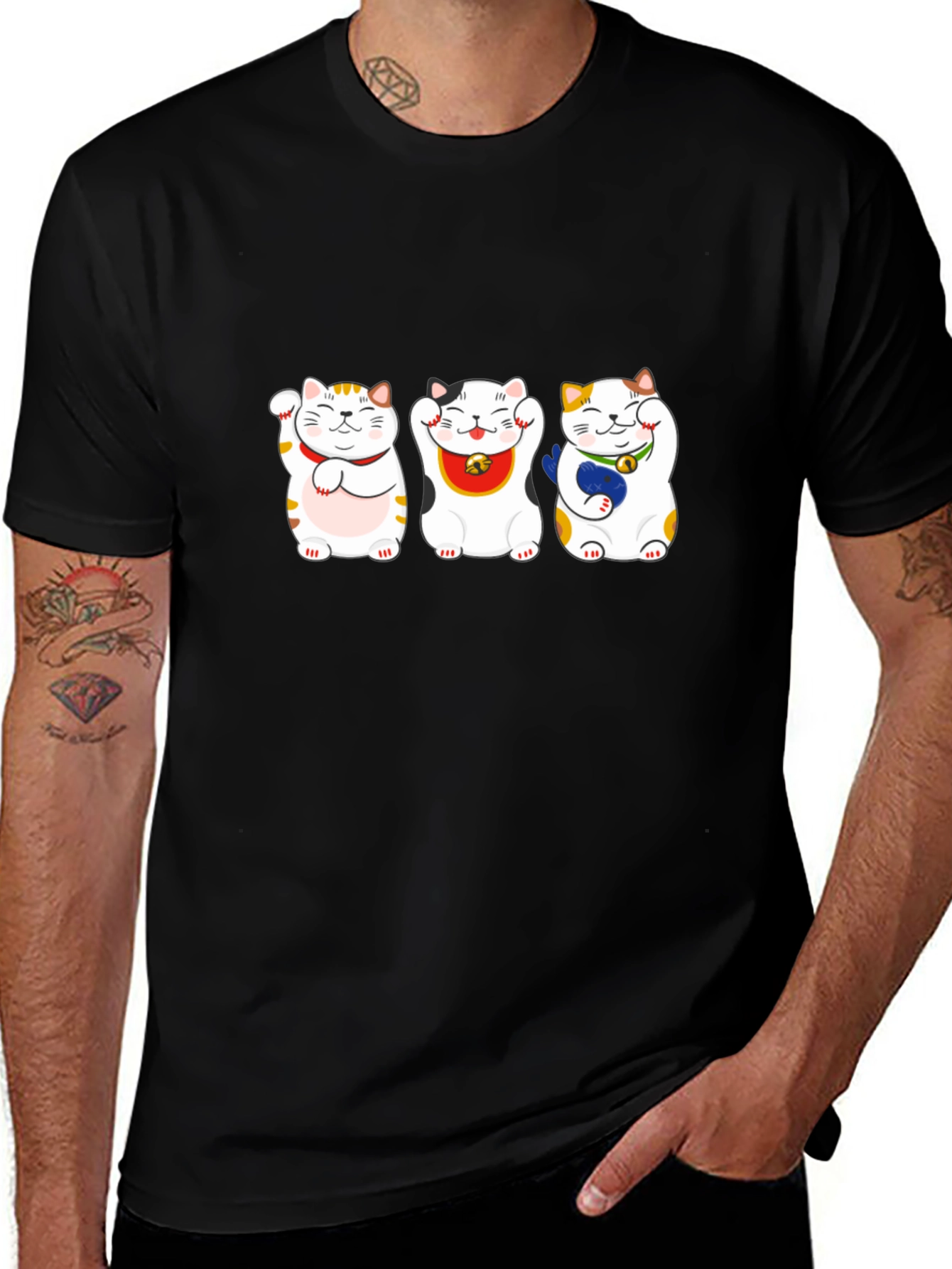 Lucky Cat T-Shirt - Maneki Neko Graphic Tee