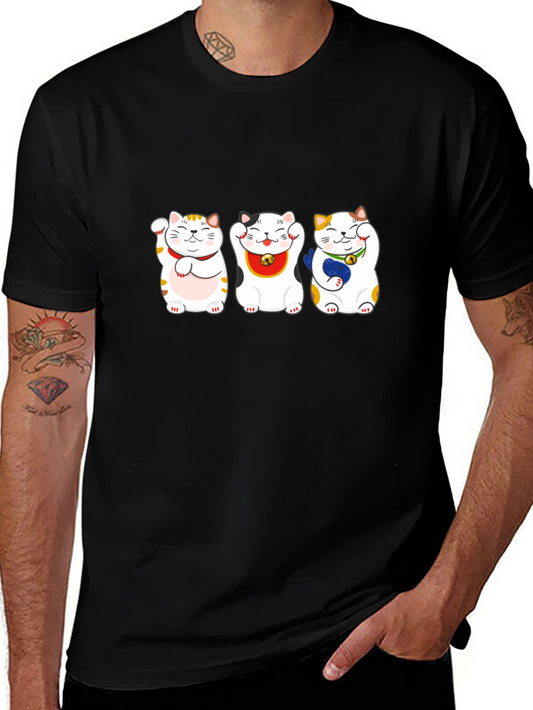 Lucky Cat T-Shirt - Maneki Neko Graphic Tee