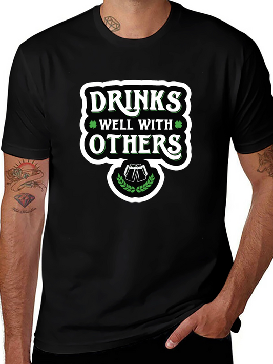 Drinks Well With Others Black Graphic Tee