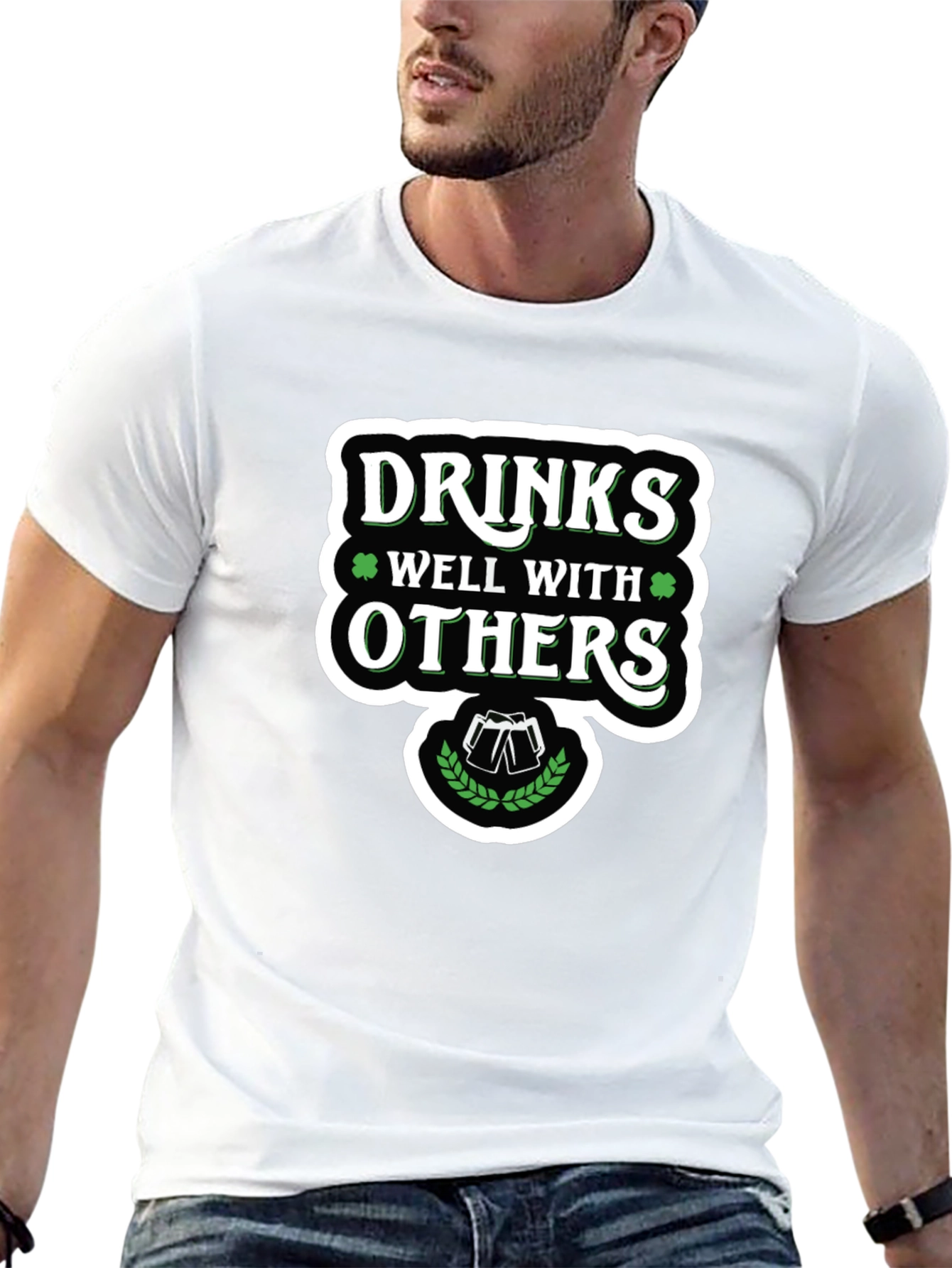 Drinks Well With Others Black Graphic Tee