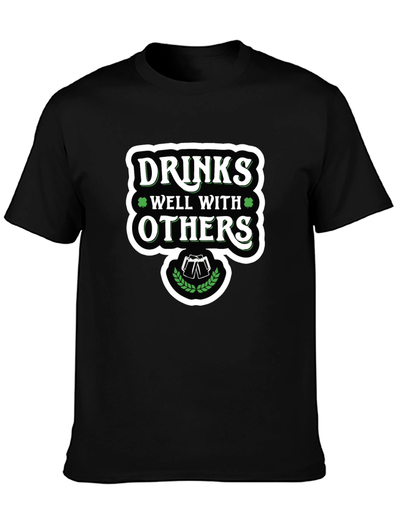 Drinks Well With Others Black Graphic Tee
