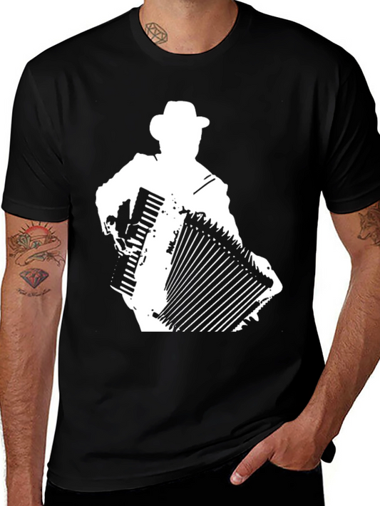 Accordion Player Graphic Tee - Cool Musician Shirt