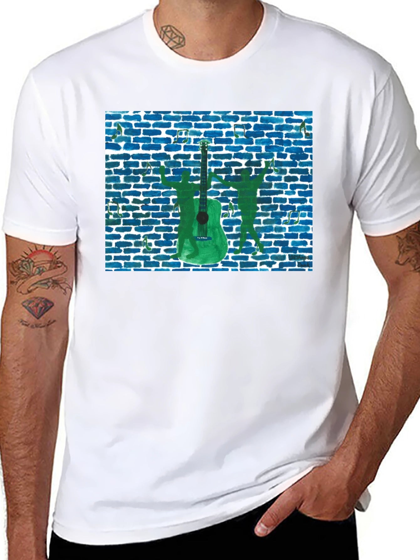 Musical Guitar Graphic T-Shirt