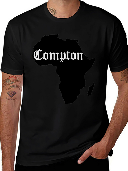 Compton Africa Map Graphic Tee - Black