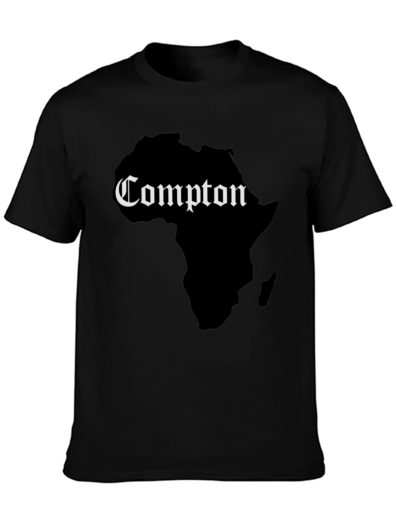 Compton Africa Map Graphic Tee - Black