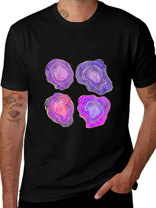 Geode Slice Graphic Tee - Unique Stone Design