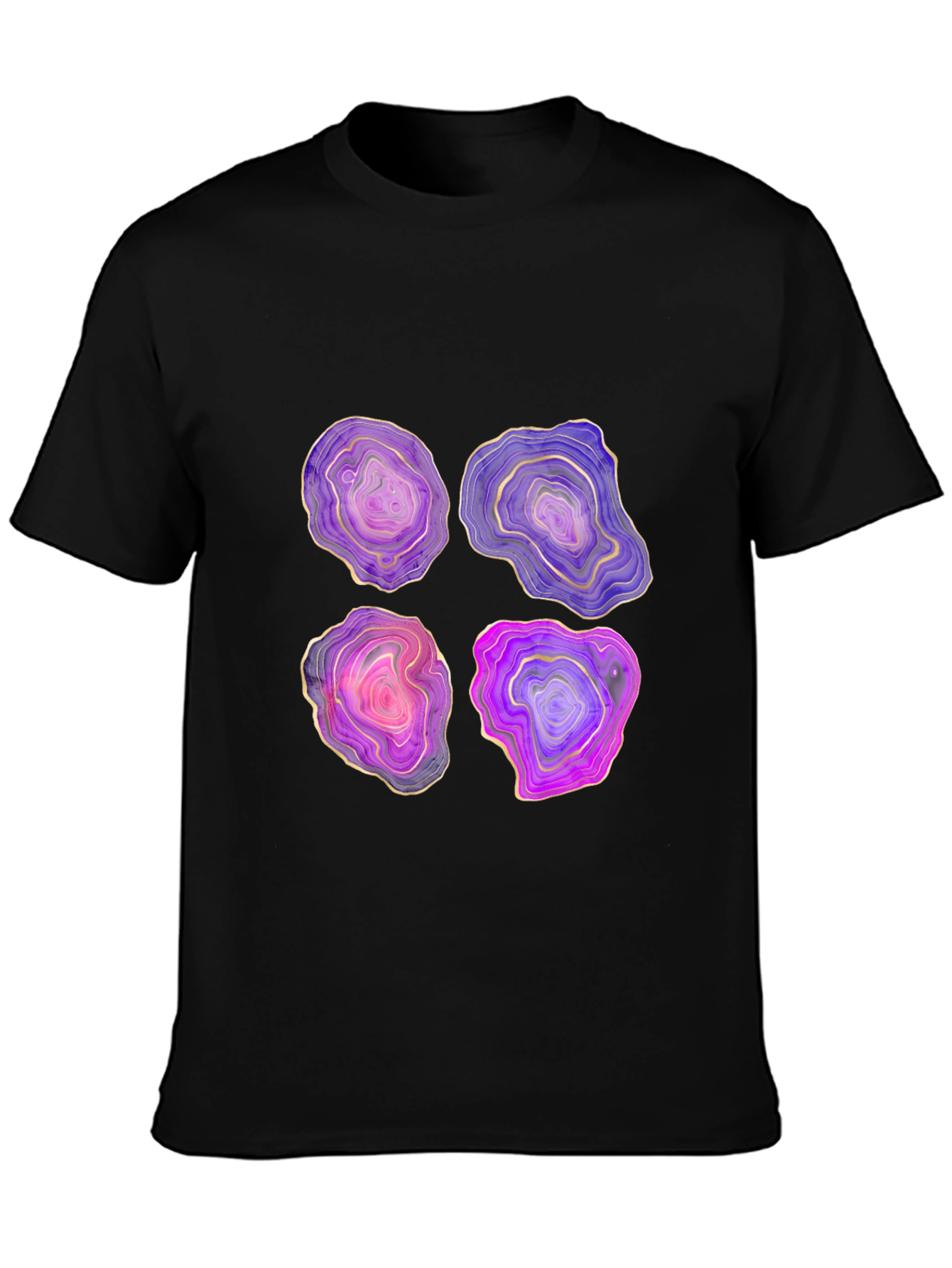 Geode Slice Graphic Tee - Unique Stone Design