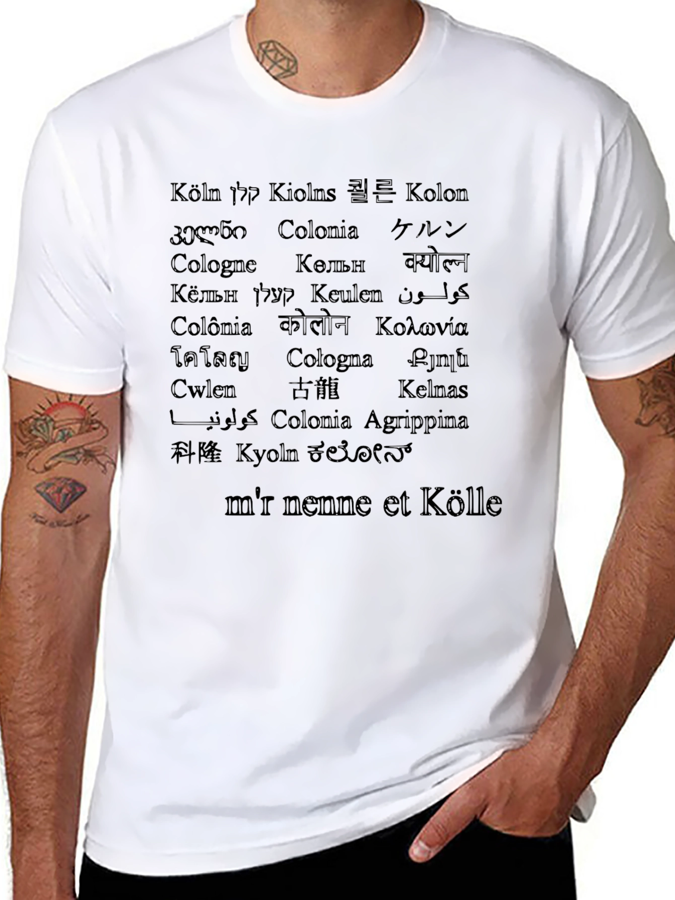 Cologne in Many Languages T-Shirt - Stylish Travel Souvenir