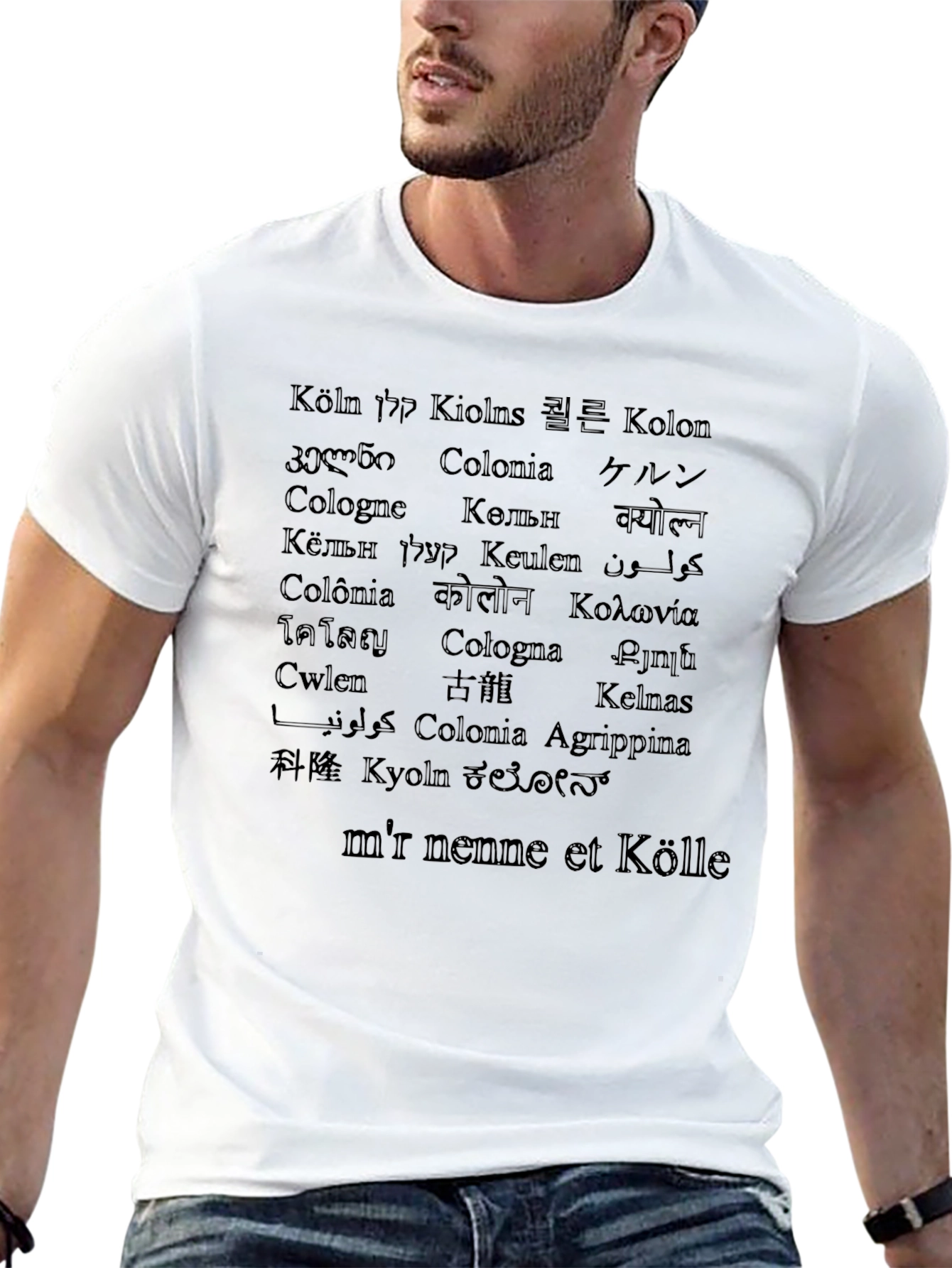 Cologne in Many Languages T-Shirt - Stylish Travel Souvenir