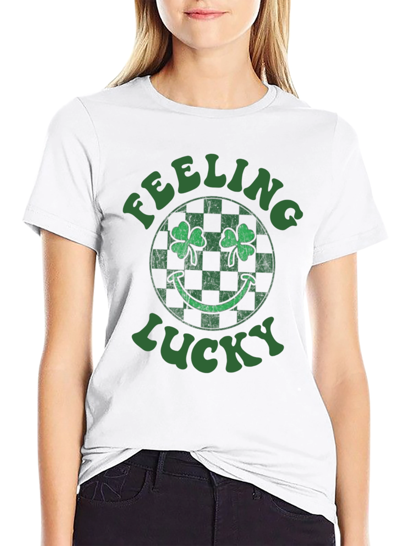 Feeling Lucky St. Patricks Day Shamrock T-Shirt
