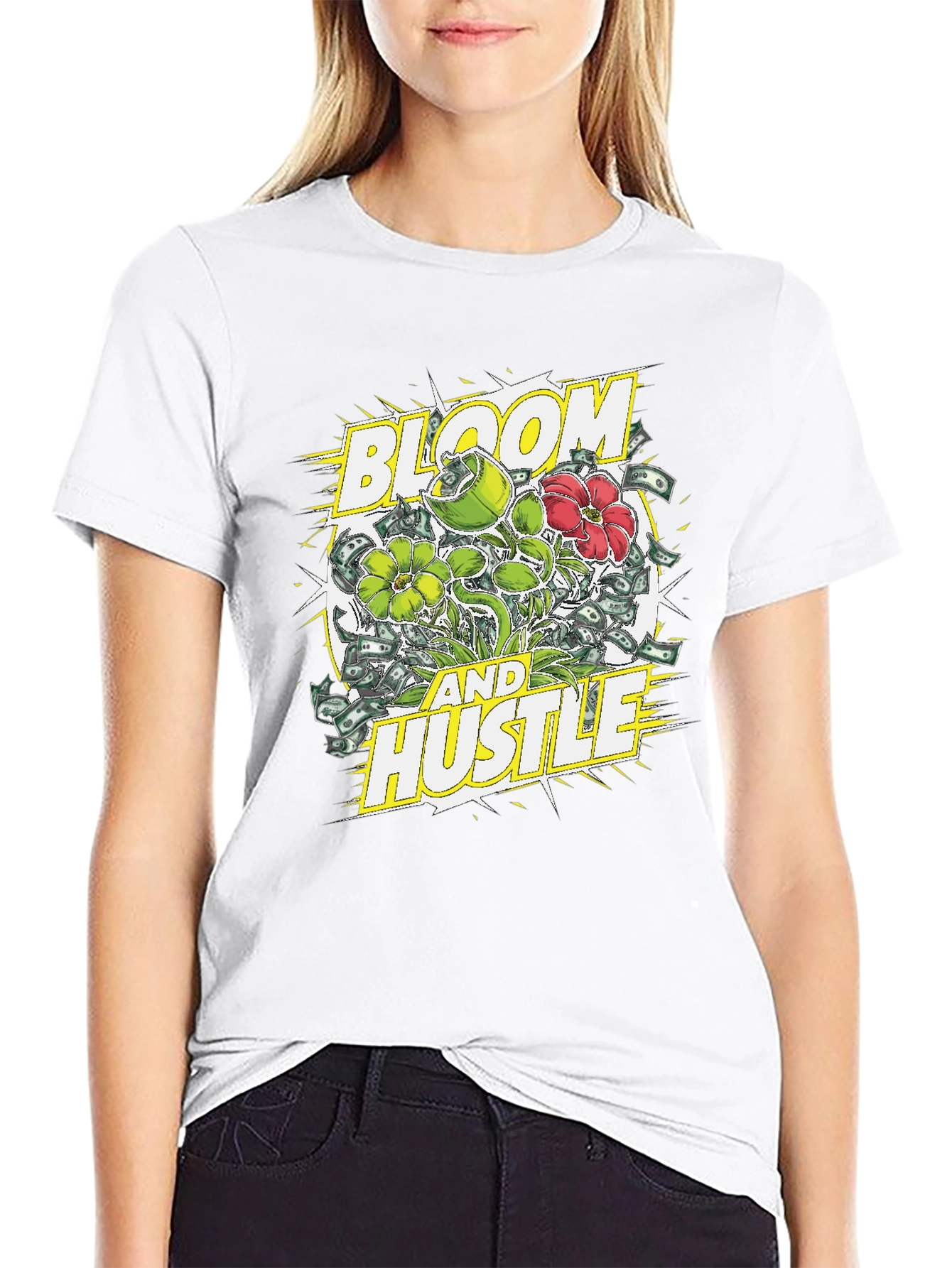 Bloom and Hustle Graphic Tee