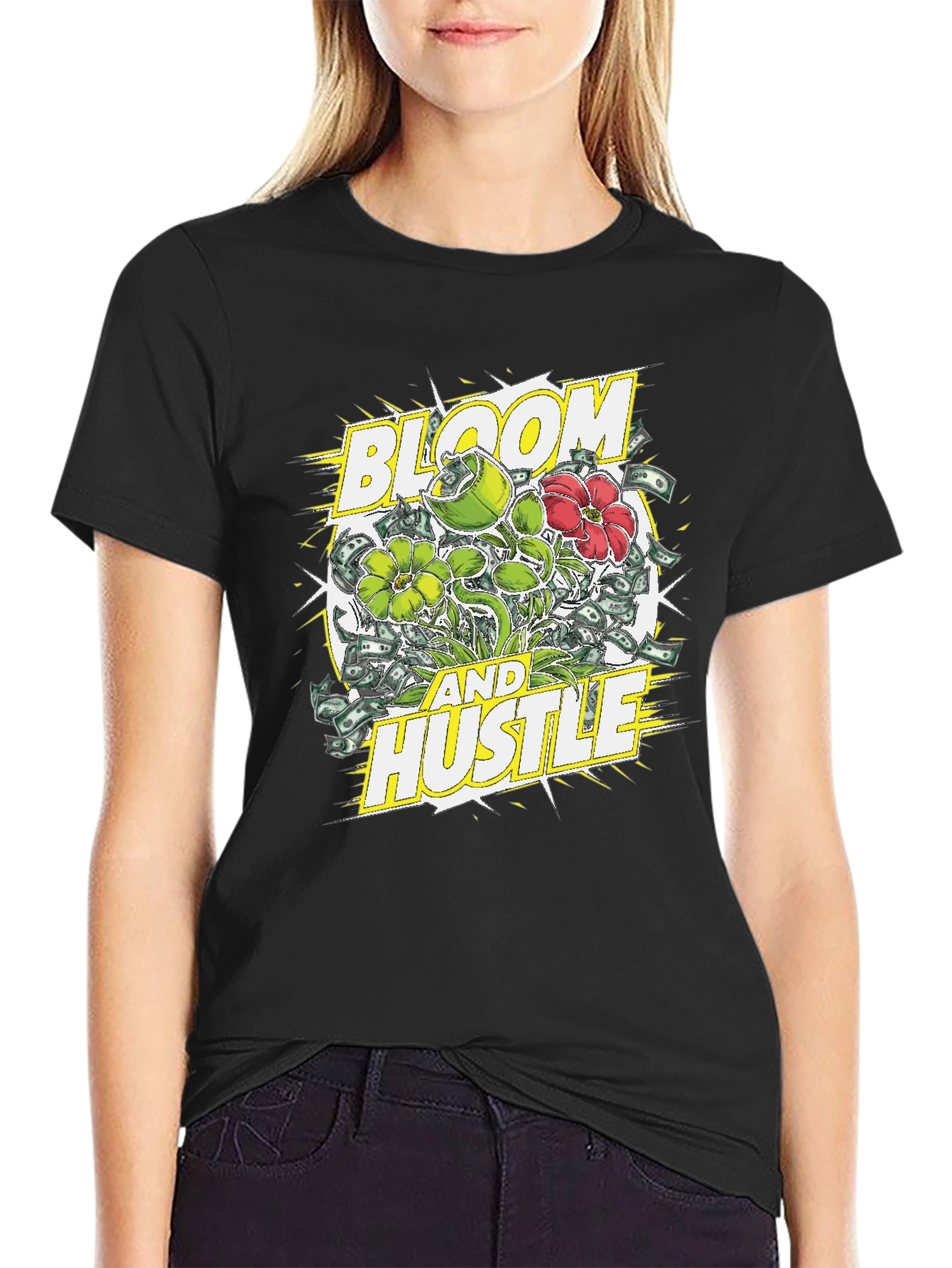 Bloom and Hustle Graphic Tee