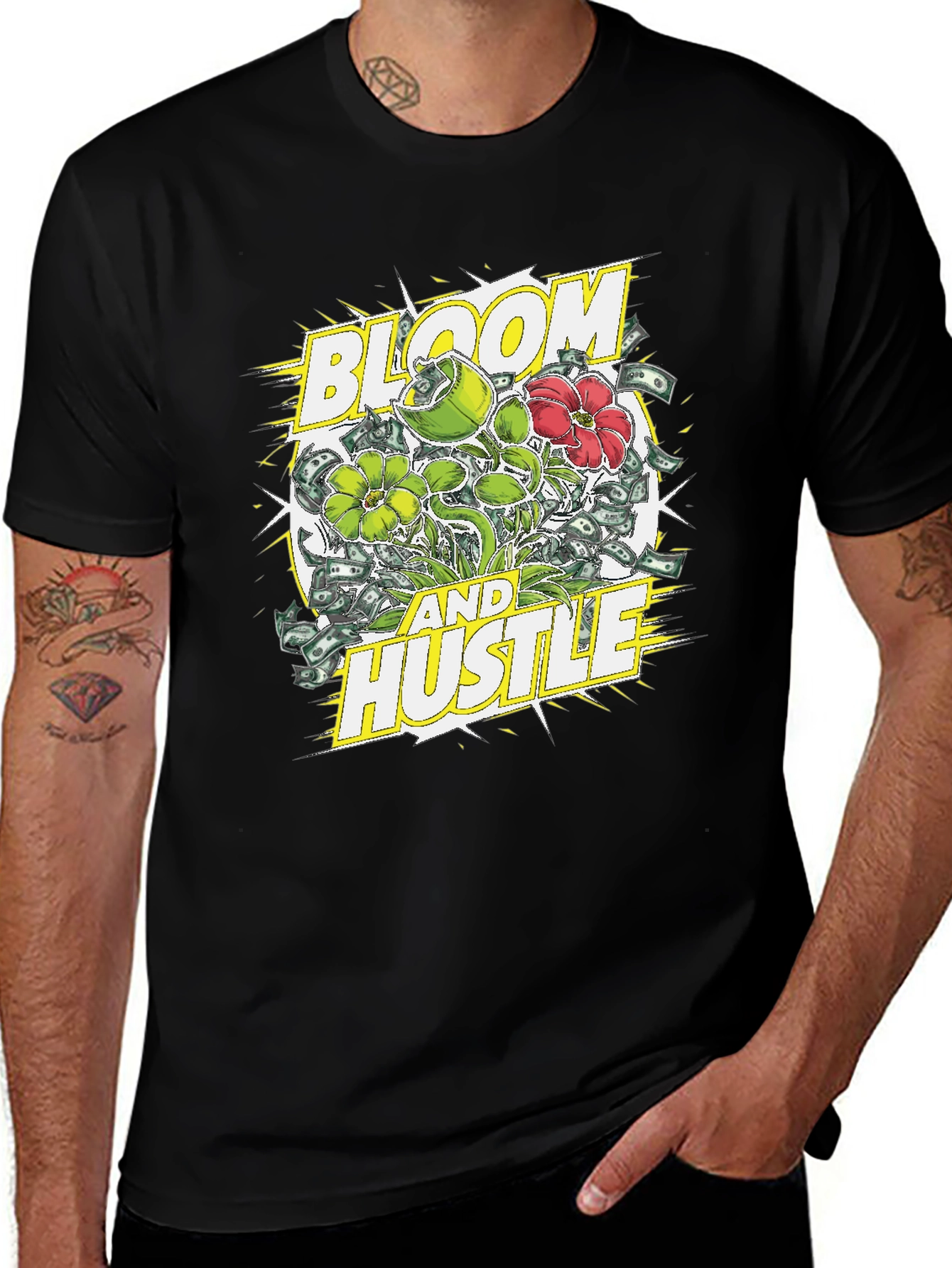 Bloom and Hustle Graphic Tee