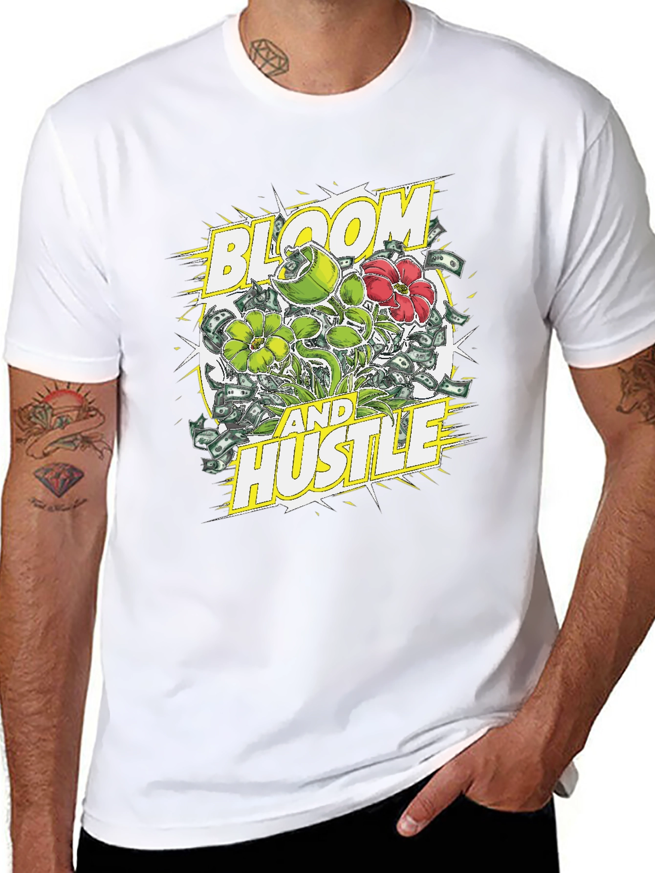 Bloom and Hustle Graphic Tee
