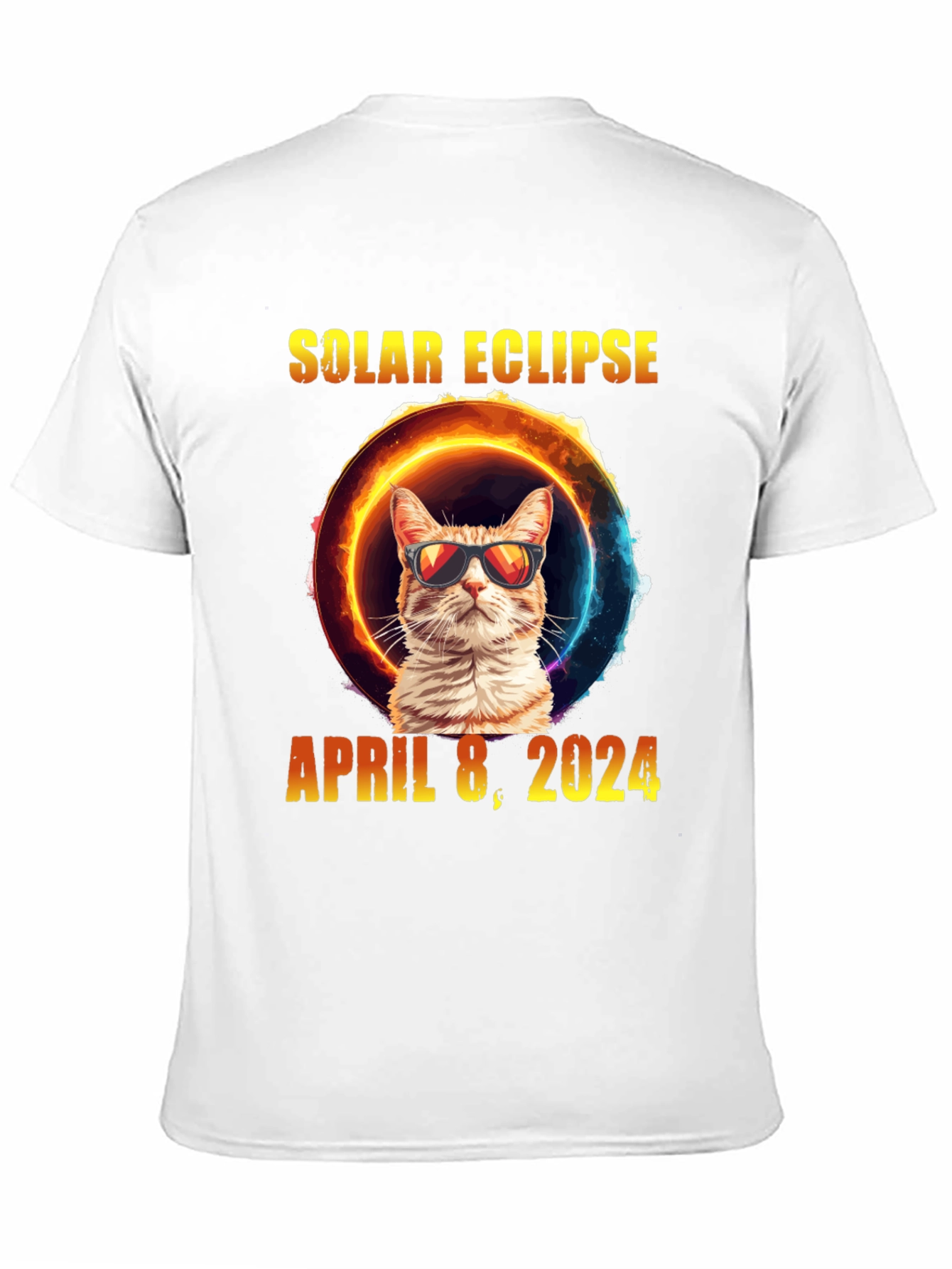 Solar Eclipse Cat T-Shirt - April 8 2024