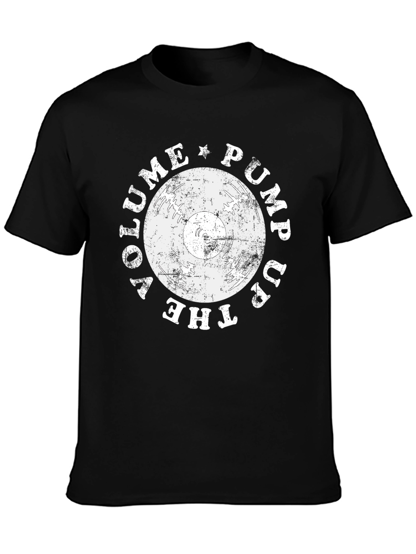 Volume Up Black Graphic T-Shirt
