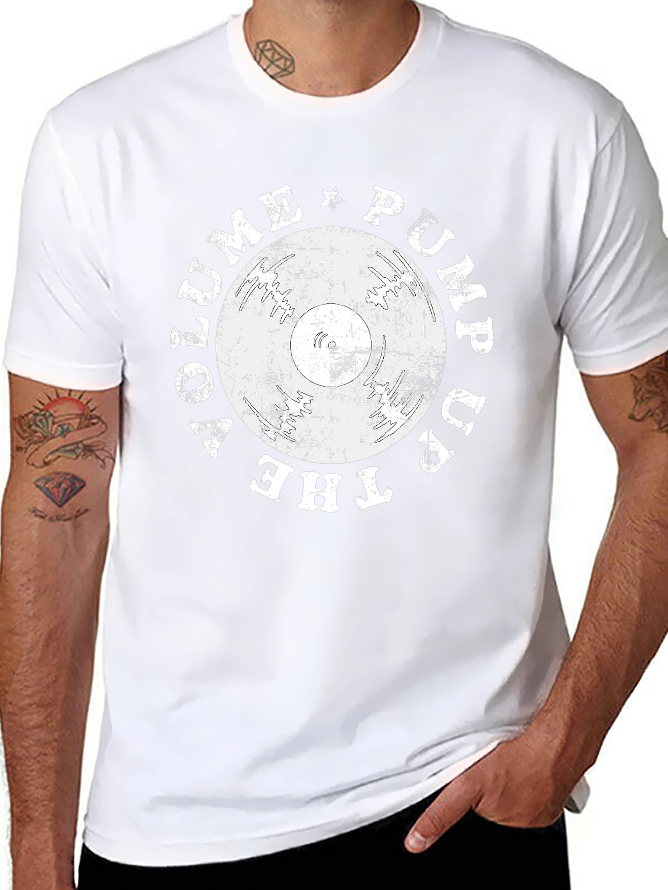 Volume Up Black Graphic T-Shirt