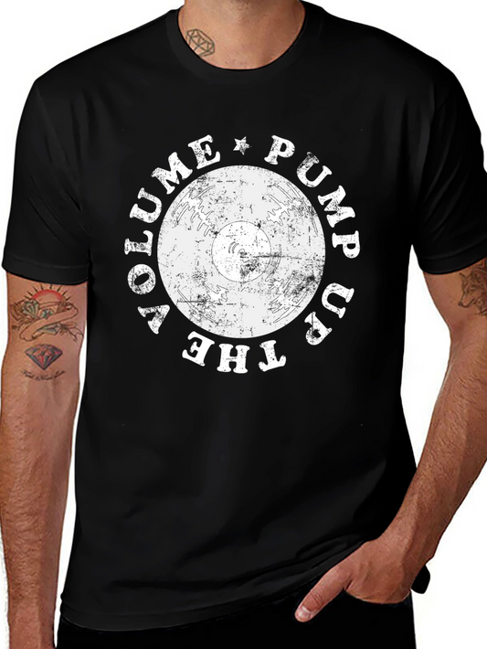 Volume Up Black Graphic T-Shirt