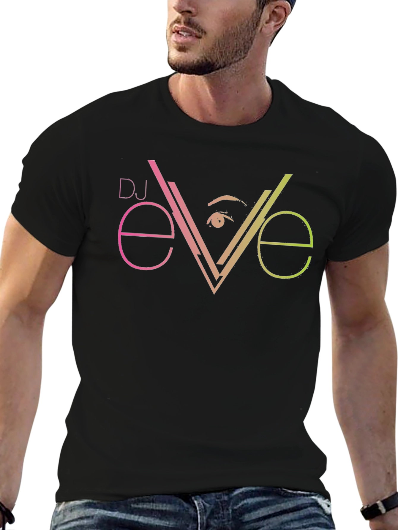 DJ Eve Graphic Tee - Black Cotton