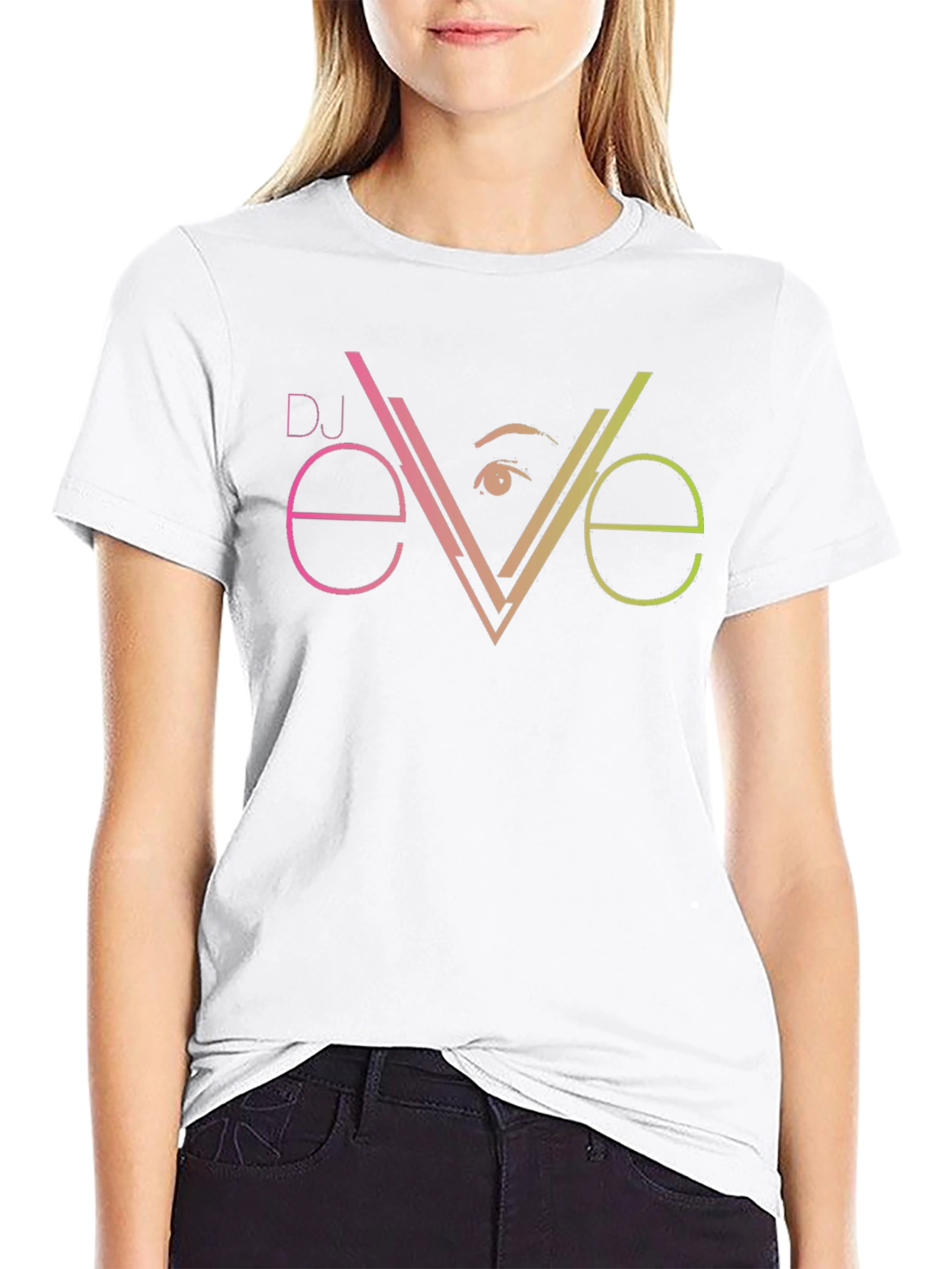 DJ Eve Graphic Tee - Black Cotton