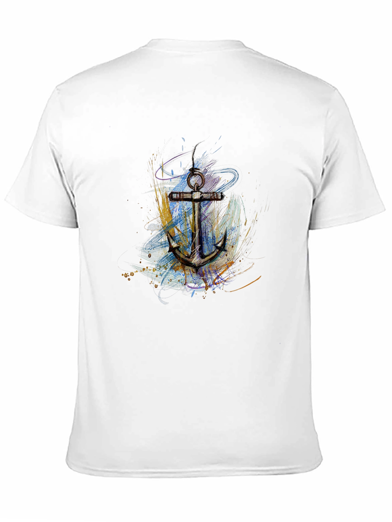 Nautical Anchor Graphic Black T-Shirt