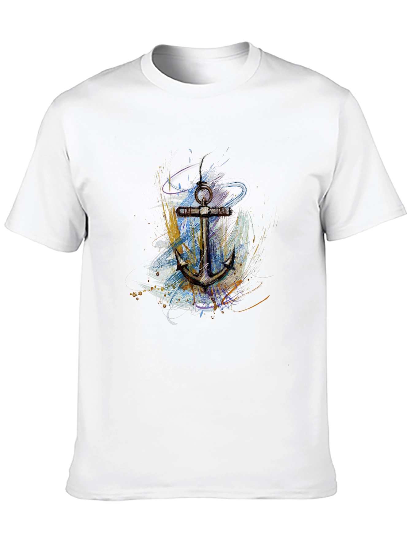 Nautical Anchor Graphic Black T-Shirt