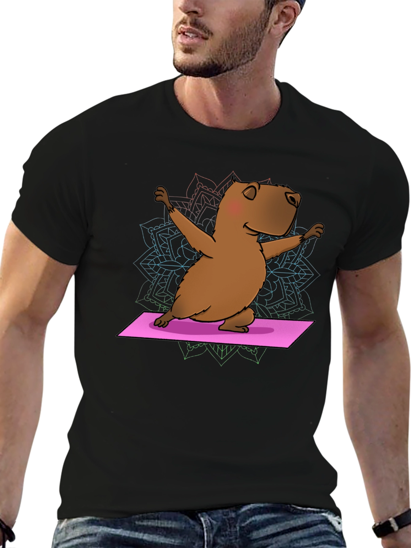 Yoga Capybara T-Shirt - Funny Meditation Tee
