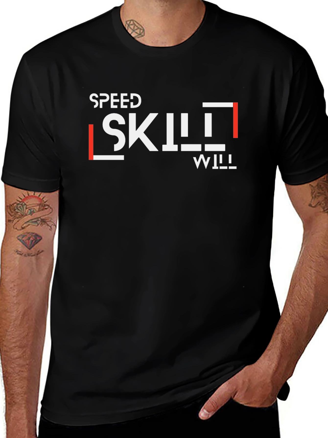Speed Skill Will Graphic Tee - Mens Black T-Shirt
