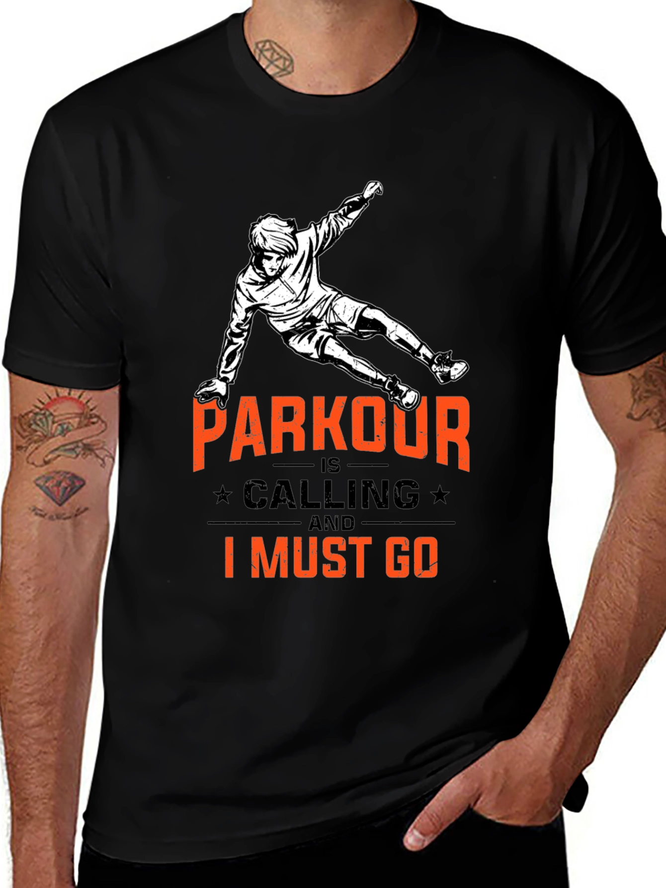 Parkour is Calling Black T-Shirt
