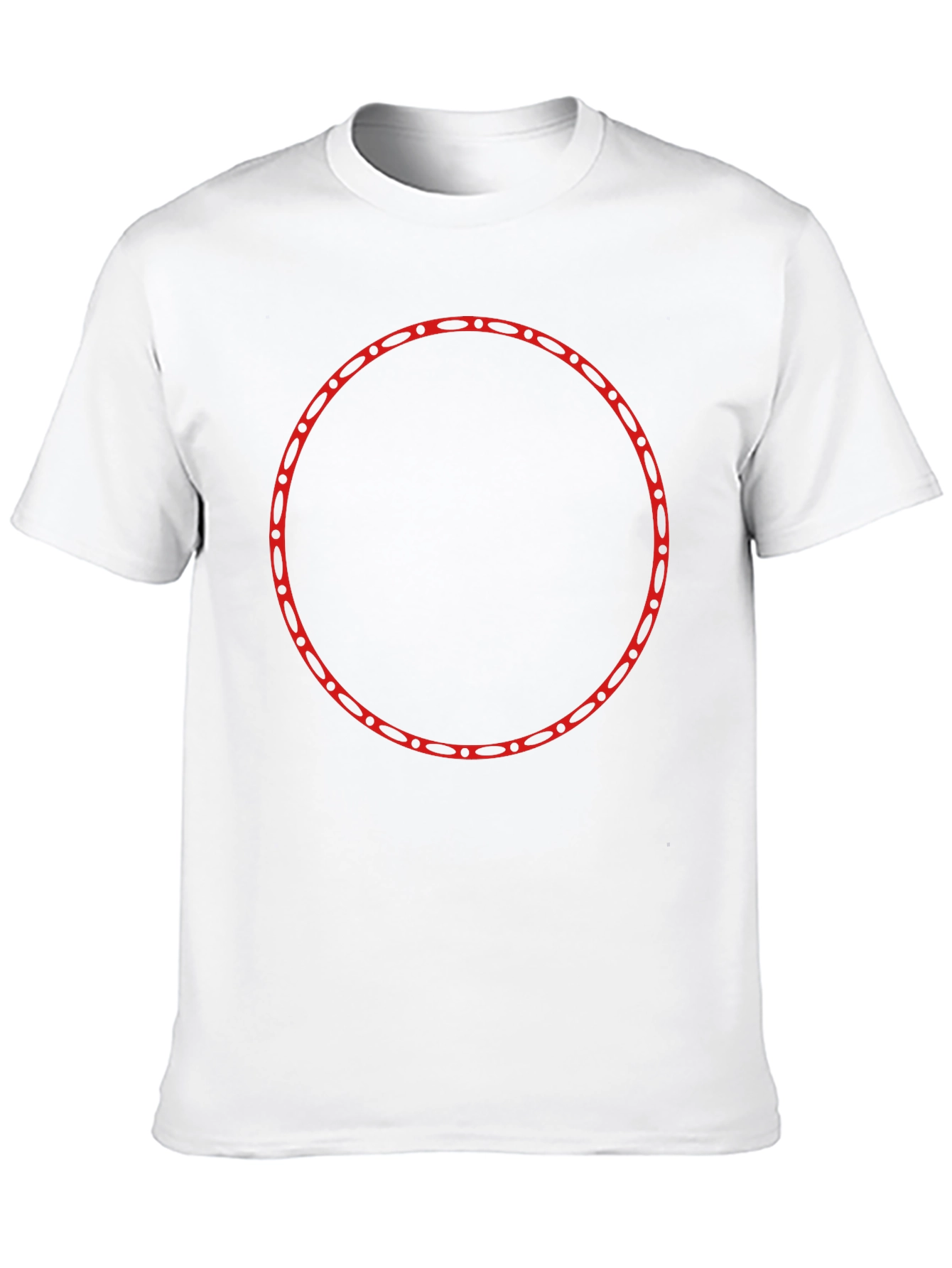 Modern Black T-Shirt with Red Circle Design