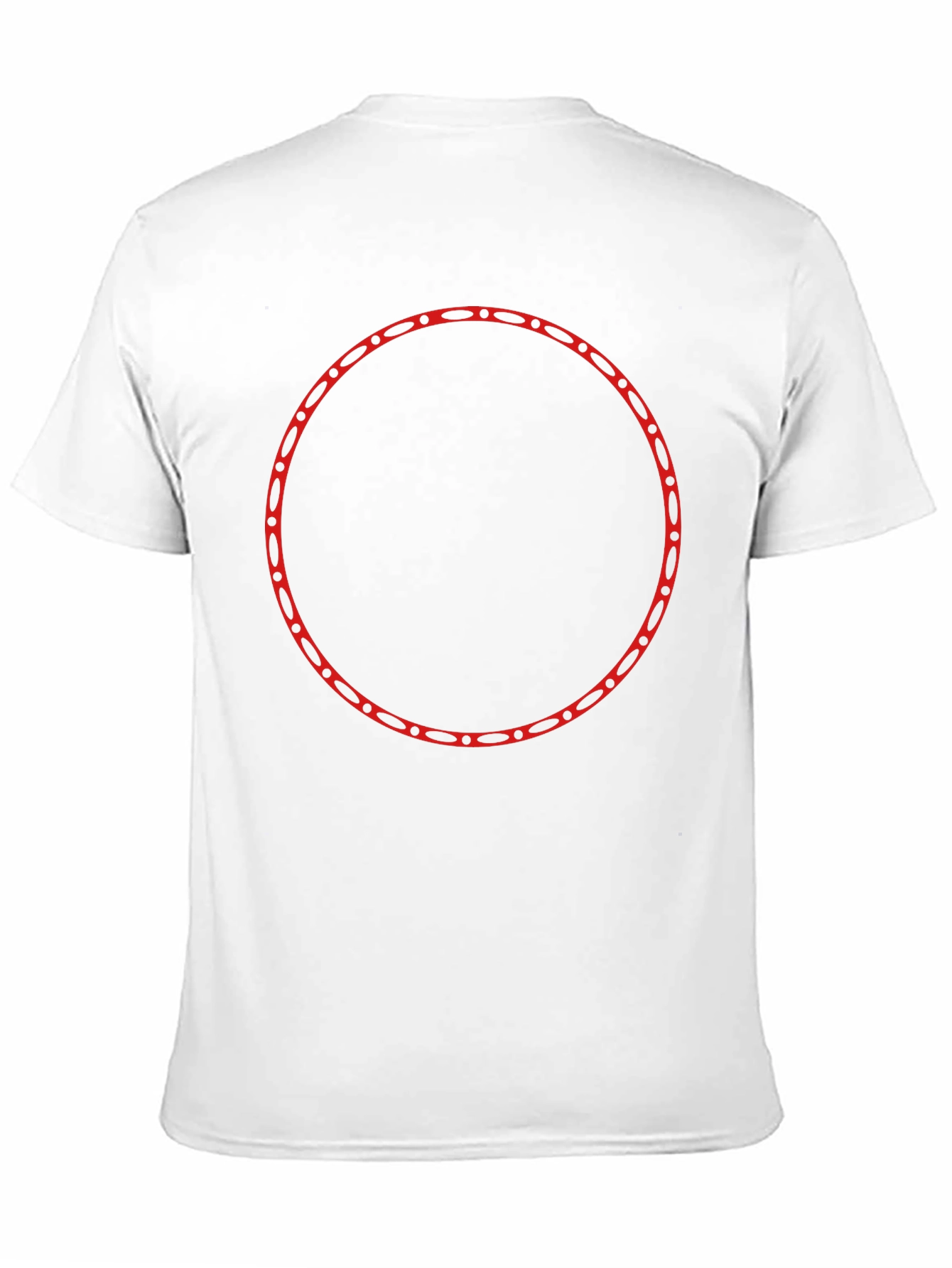 Modern Black T-Shirt with Red Circle Design