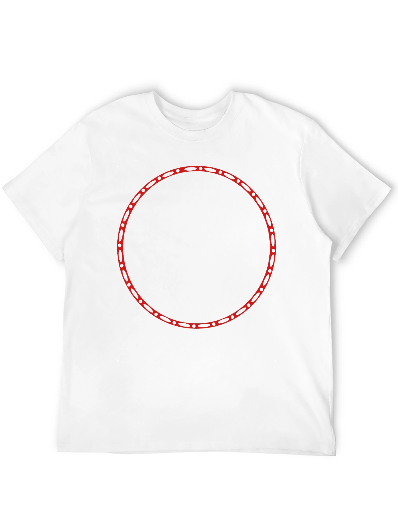 Modern Black T-Shirt with Red Circle Design