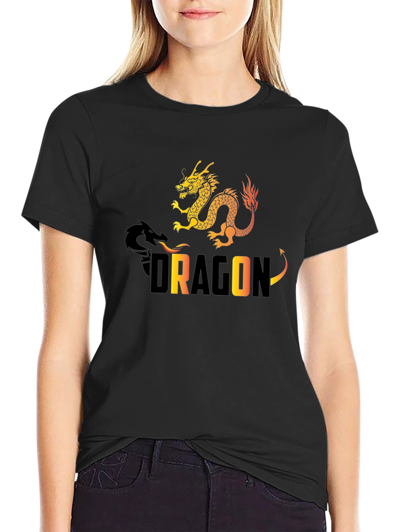 Dragon Graphic Tee - Stylish Black T-Shirt