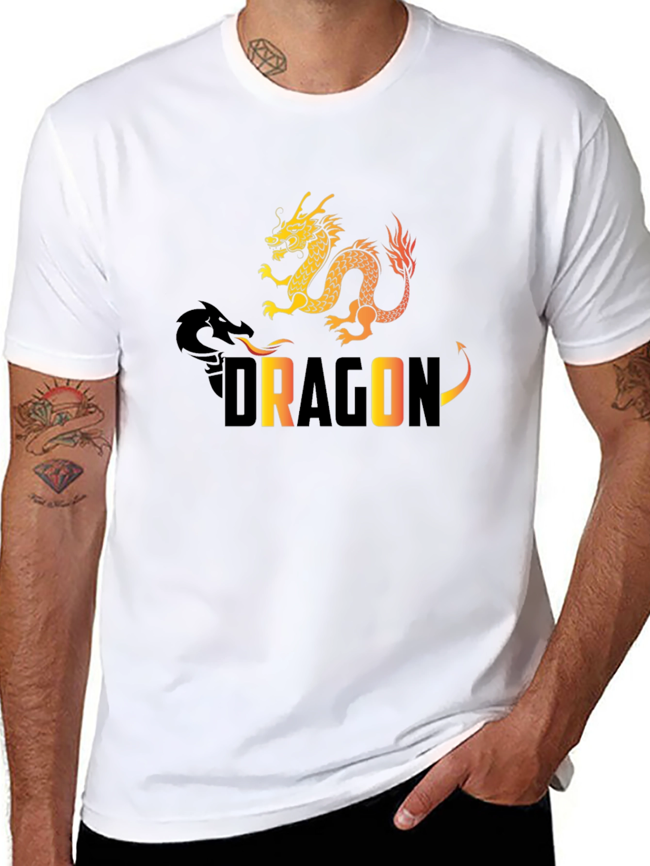 Dragon Graphic Tee - Stylish Black T-Shirt