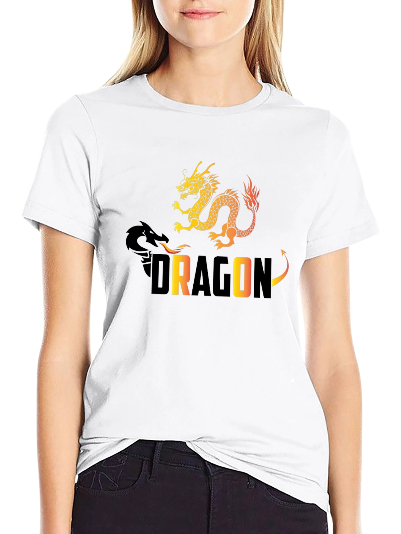 Dragon Graphic Tee - Stylish Black T-Shirt
