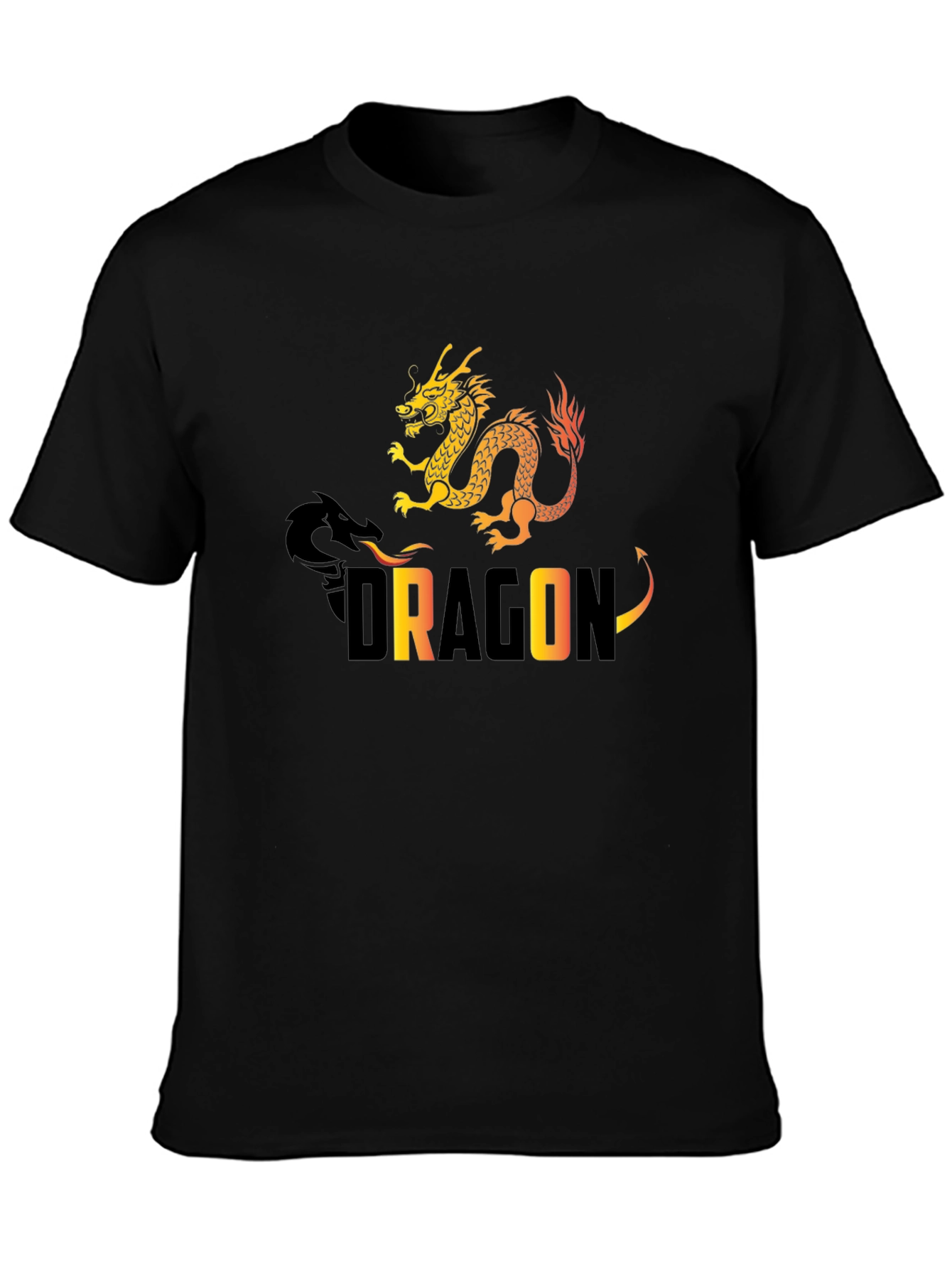 Dragon Graphic Tee - Stylish Black T-Shirt