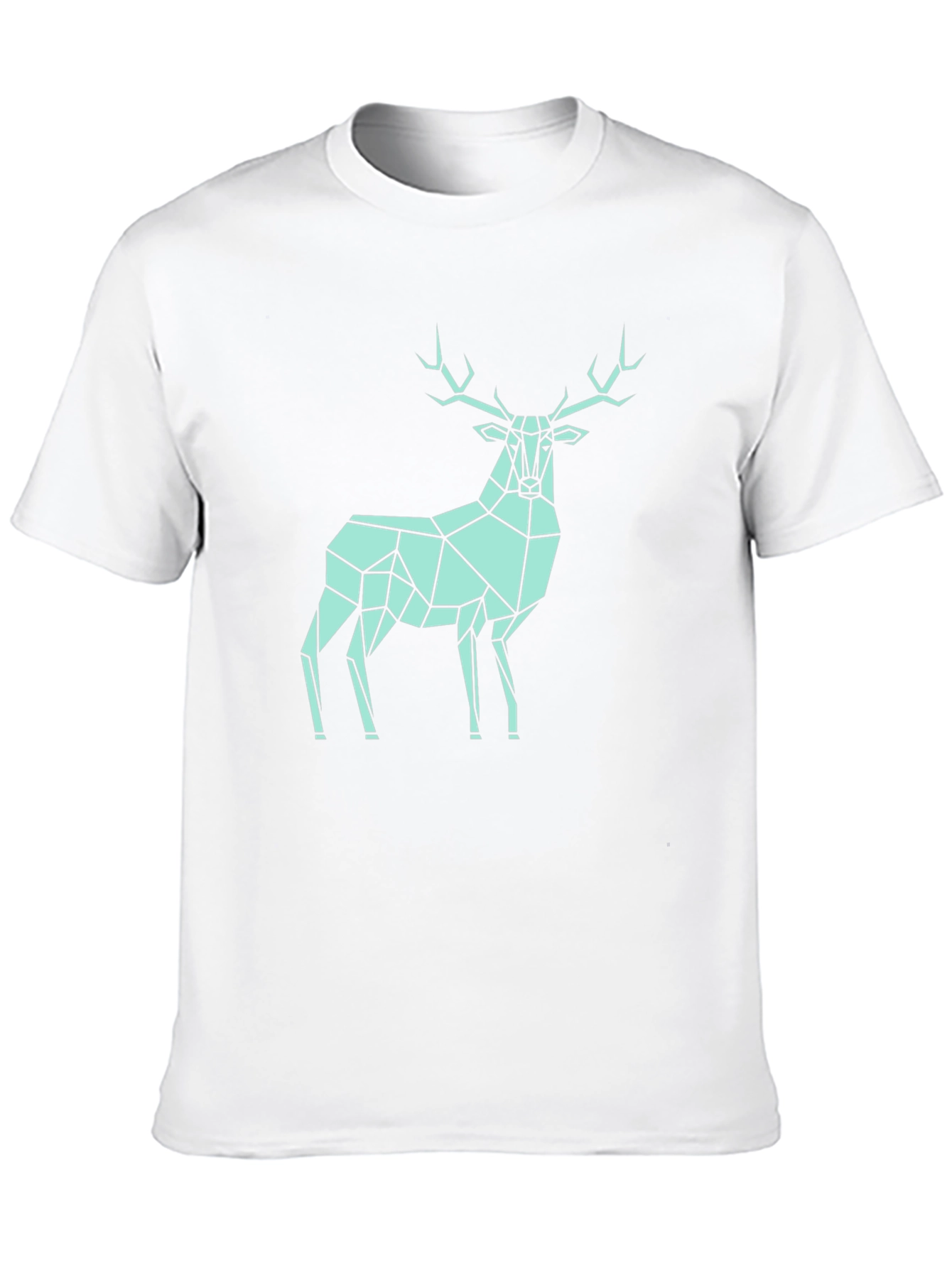 Geometric Deer Graphic Tee - Modern Style Shirt