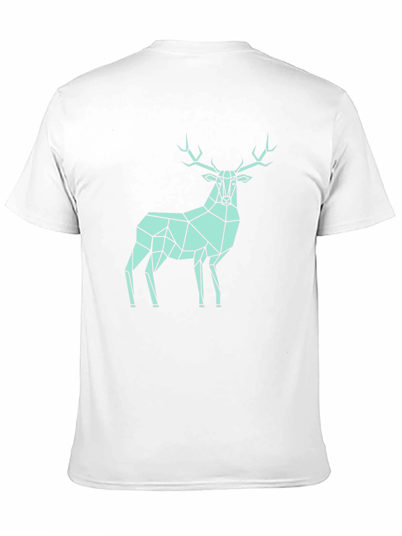 Geometric Deer Graphic Tee - Modern Style Shirt