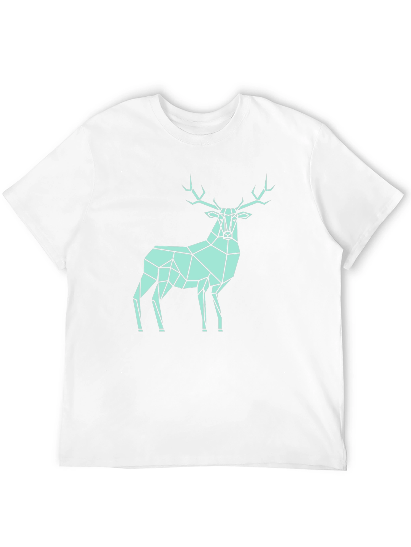 Geometric Deer Graphic Tee - Modern Style Shirt