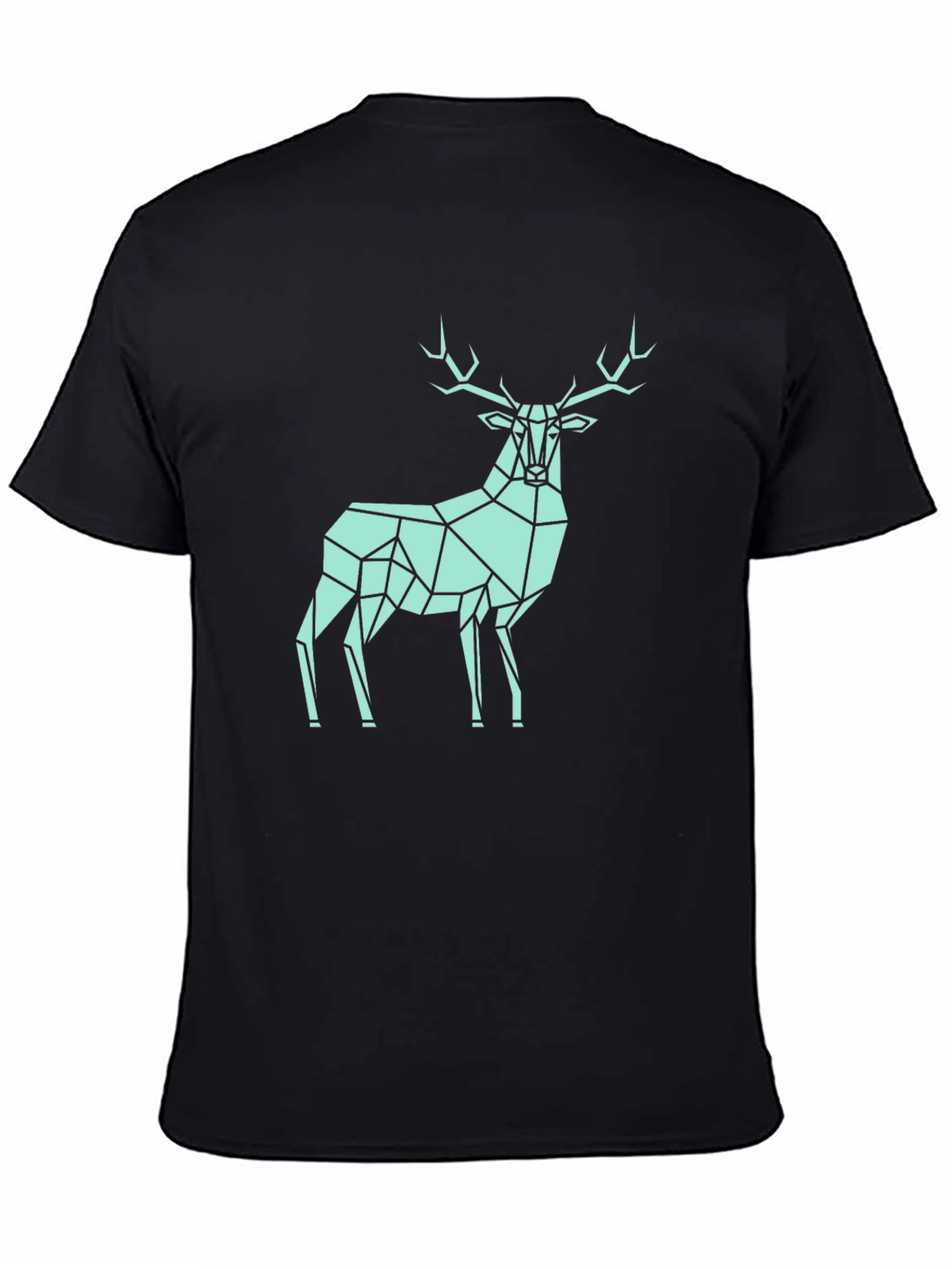 Geometric Deer Graphic Tee - Modern Style Shirt