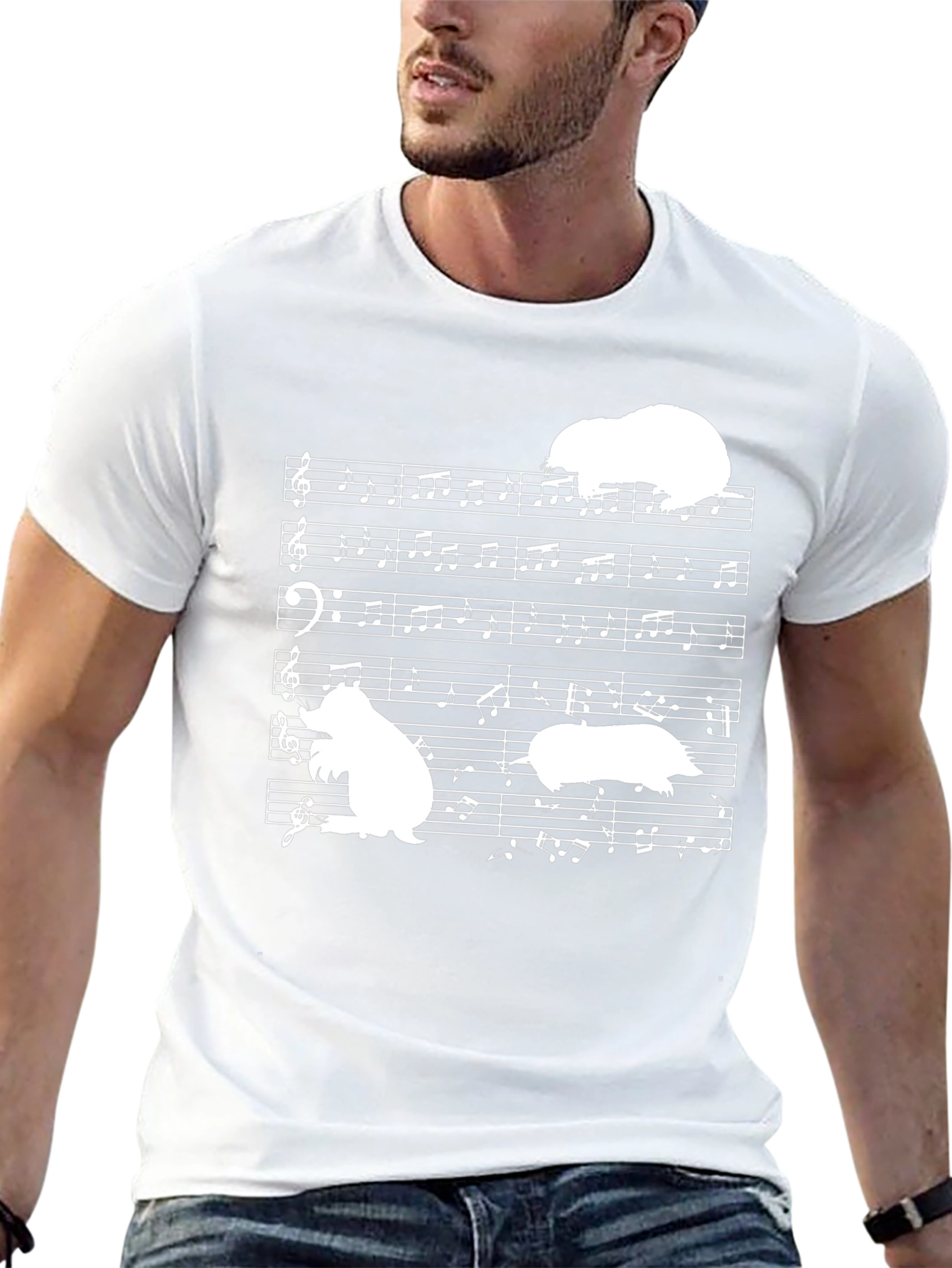 Musical Mole T-Shirt - Black Unique Graphic Tee