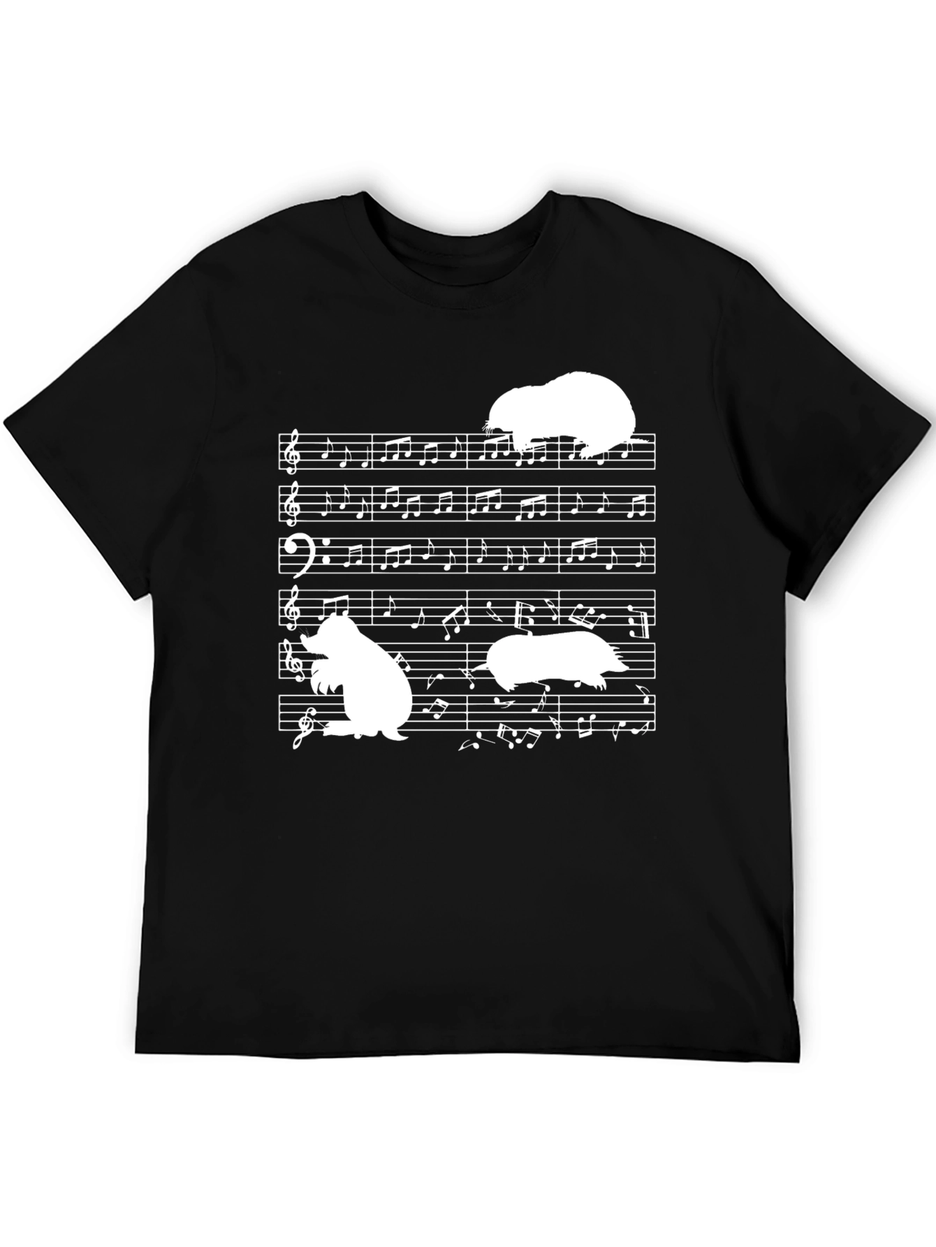 Musical Mole T-Shirt - Black Unique Graphic Tee